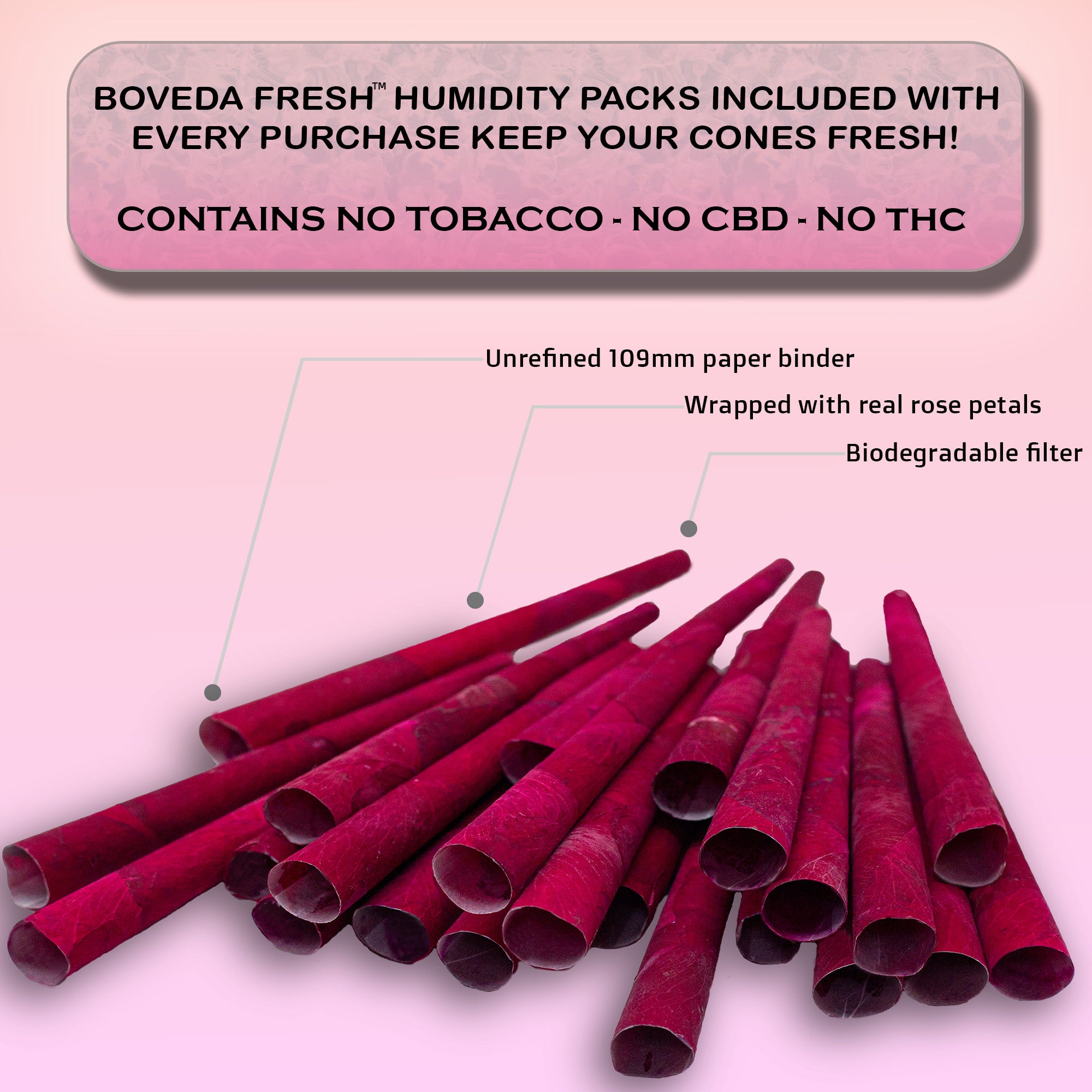 6 King Size Red Rose Petal Preroll Cones With Filter l Natural Hand-Rolled Rose Cones l Made With Organic Rose Petals